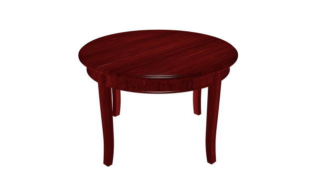 Wooden round table High poly made in Blender 3D 3D Model