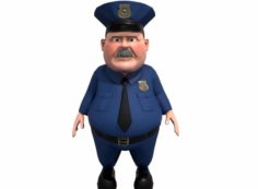 Cartoon policeman 3D Model
