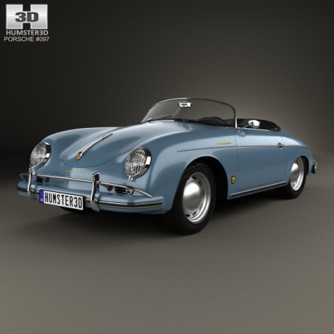 Porsche 356A 1600 Super Speedster 1955 3D Model