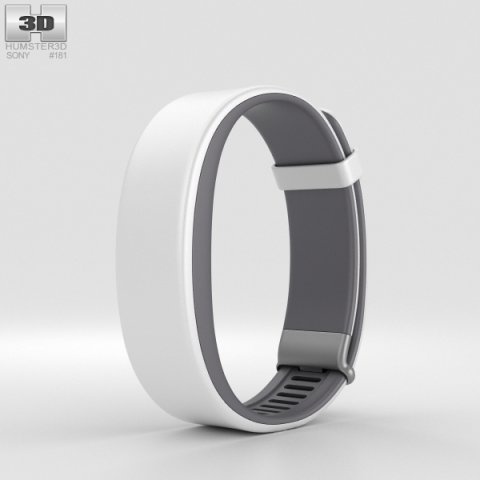 Sony Smartband 2 White 3D Model