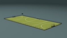 Field Hockey Training Pitch 3D Model