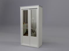 Two-winged classic wardrobe 3D Model