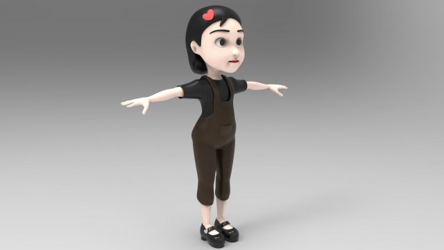 Cute Girl model 3D Model