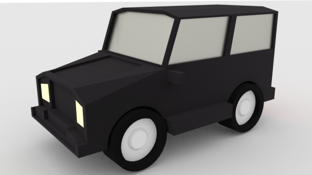 Car Hummer lowpoly 3D Model