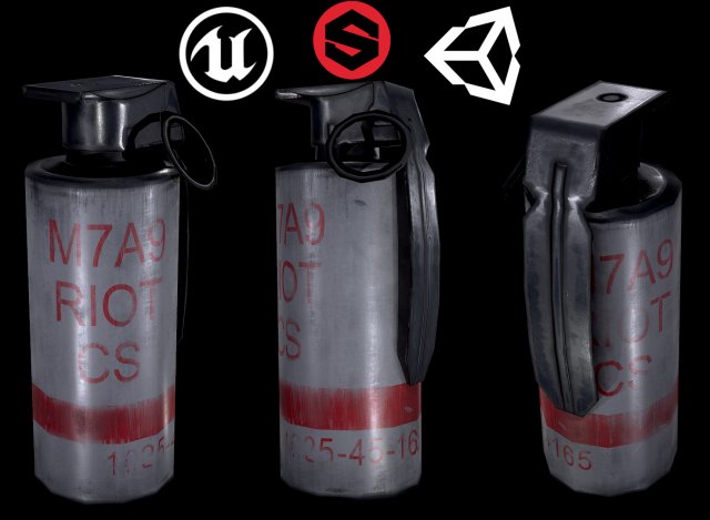 Smoke Grenade 3D Model