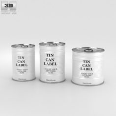 Tin Can Set 3D Model