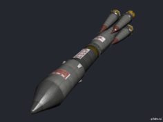 Soyuz-2 Space Rocket 3D Model
