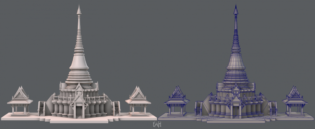 Pagoda V01 3D Model