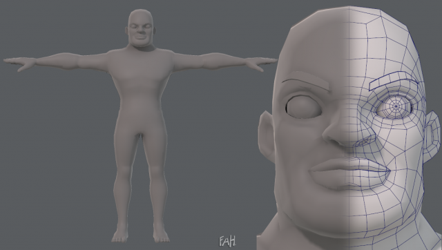 Base mesh man character V07 3D Model