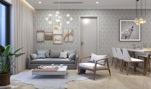 Apartment livingroom simple 3D Model