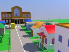 City low Poly 3D Model