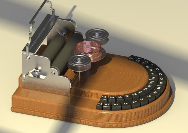 Circle typewriter 3D Model