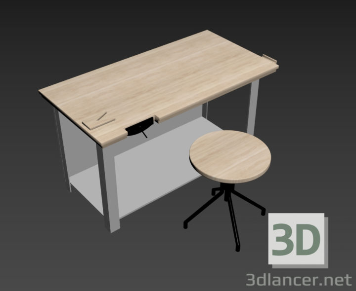 3D-Model 
Table for school workshop