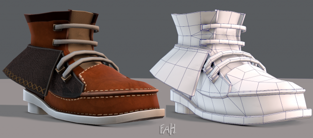 Shoes cartoonV19 3D Model