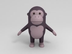 Cartoon Gorilla 3D Model