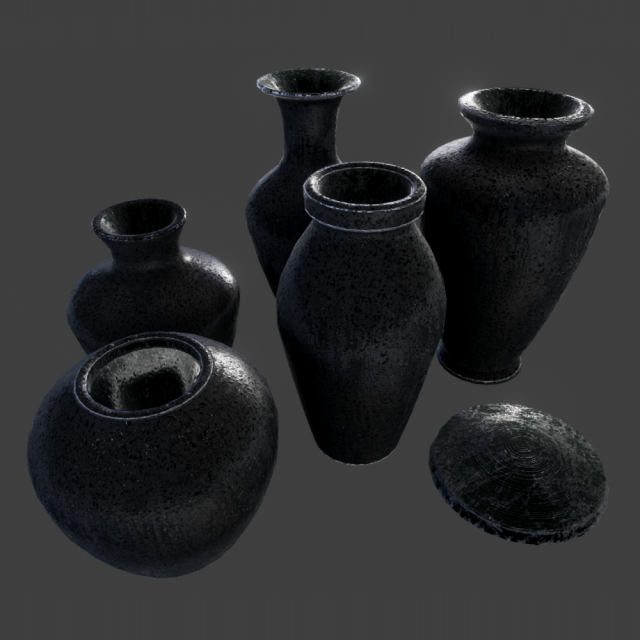 PBR – Urn Set 3 3D Model