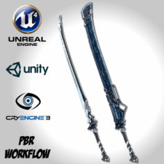 Sci-fi Frozen Sword – Remake 3D Model