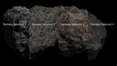Fantasy Asteroid Collection 3D Model