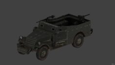 M3A1 White scout car 3D Model