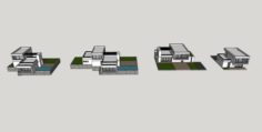 Contemporary Villas – 4 Types 3D Model