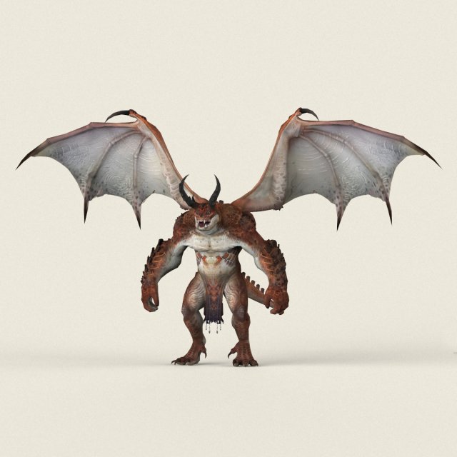 Game Ready Dragon Monster 3D Model