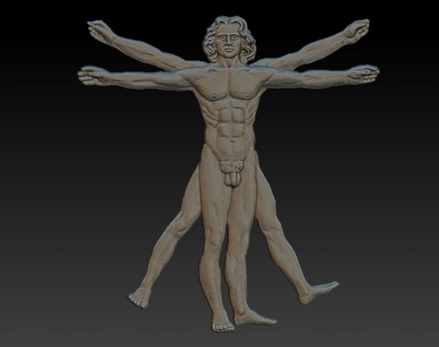 Vitruvian Man 3D Model
