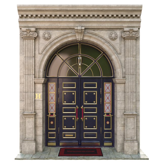 Entrance classic door 3D Model