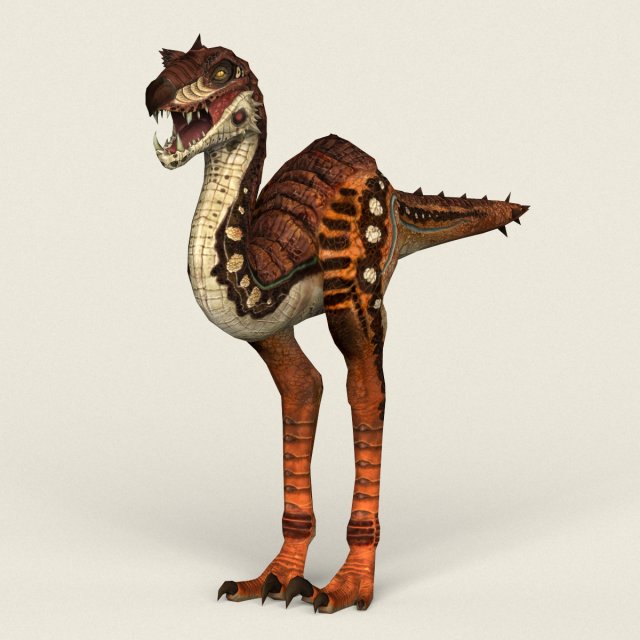 Game Ready Fantasy Velociraptor 3D Model