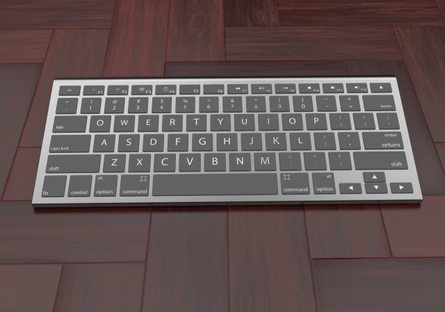 Wireless keyboard 3D Model