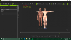 MALE FEMALE NUDE CHARACTER 3D Model