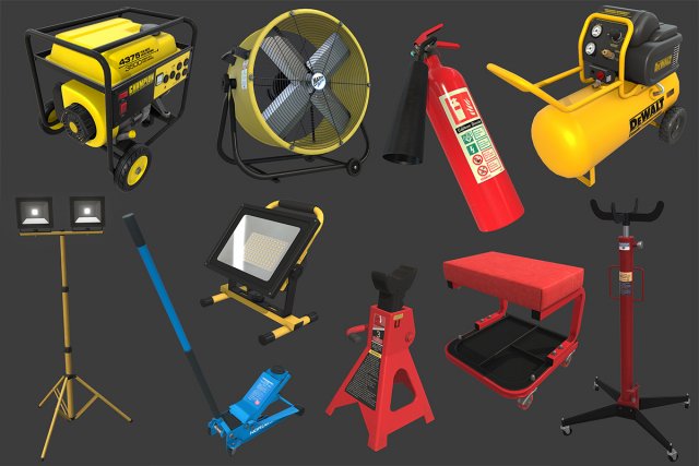 Autoservice Props Pack Vol 2 3D Model