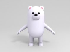 Polar Bear Character 3D Model
