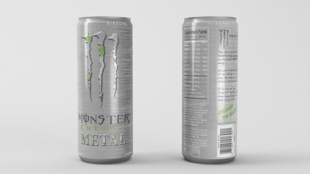 Monster Metal Energy Drink 3D Model