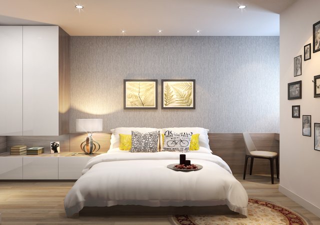 Apartment bedroom modern 3D Model