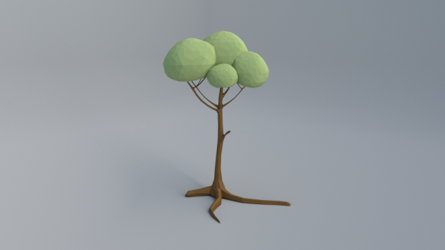 Polygonal tree 3D Model