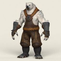 Game Ready Warrior Bear 3D Model