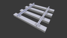 Piece of rail scale 110 3D Model