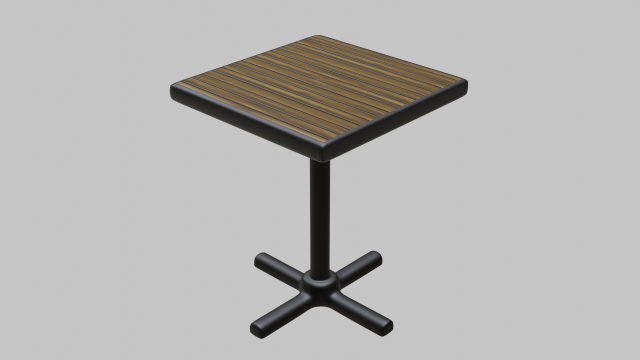 Restaurant Single Table 3D Model