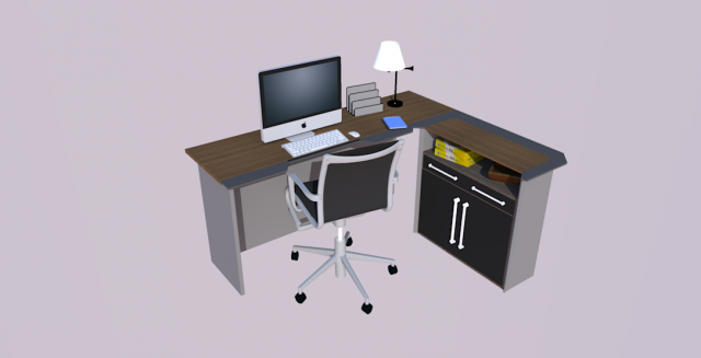 Chehoud Office Desk Model 16 3D Model