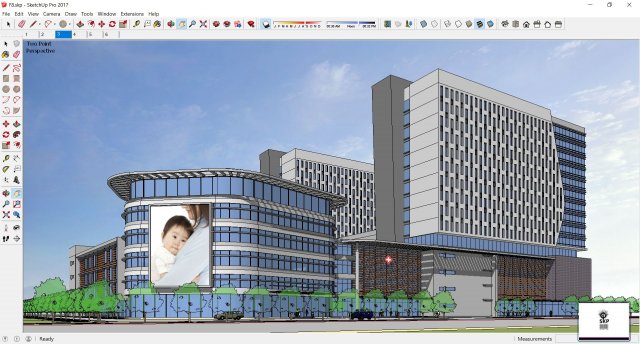 Sketchup Hospital F8 3D Model