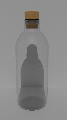 Low poly PBR bottle Free 3D Model