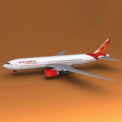 Boeing 777 Air India 3D Model