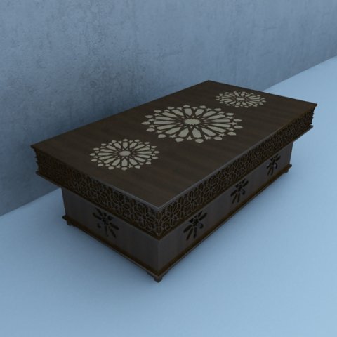 Traditional Moroccan Table 3D Model