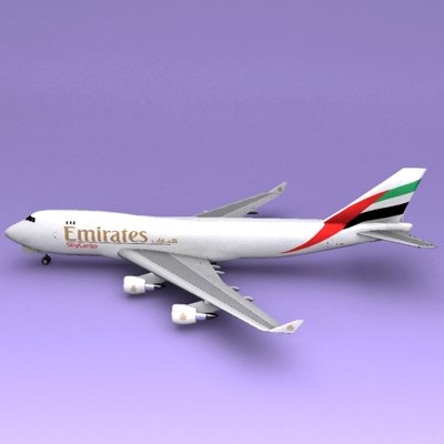 Boeing 747 Emirate 3D Model