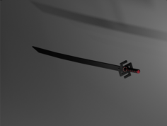 Ichigos Black Sword BLEACH Free 3D Model