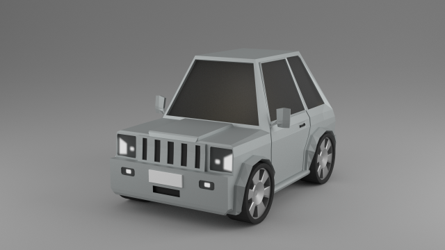 Low Poly Car model HD 3D Model