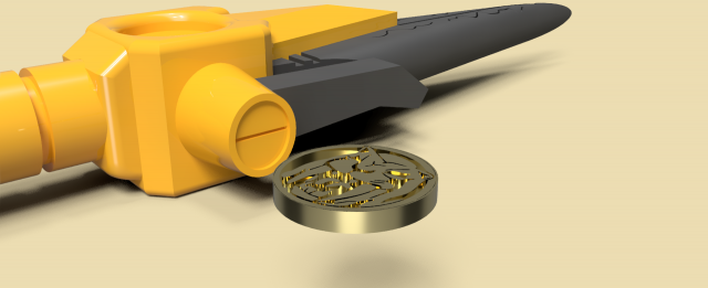 Power dagger super sentai ranger yellow 3D Model