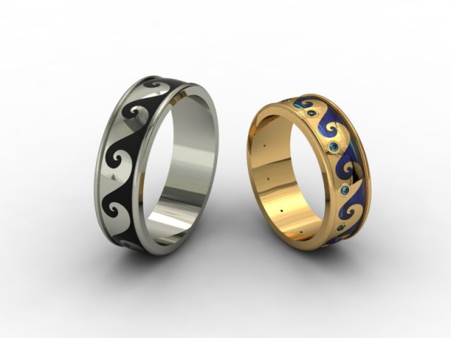 Wedding rings 3D-N – 003 3D Model