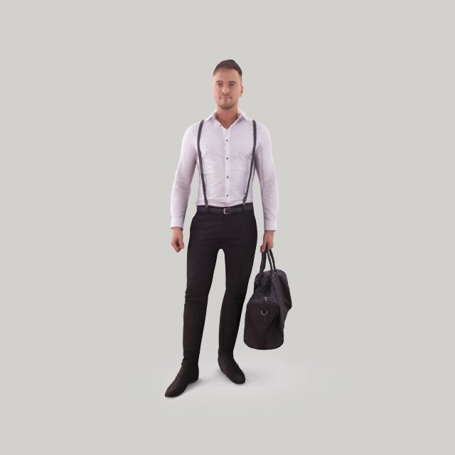 Businessman Travelling 3D Model
