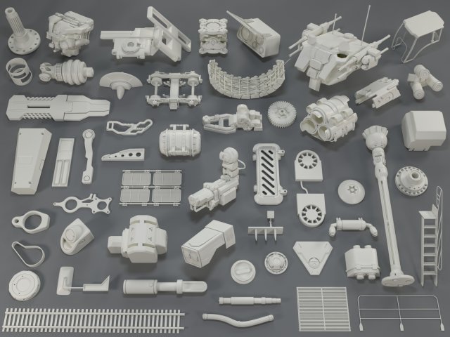 Kit bash53 pieces – collection-13 3D Model